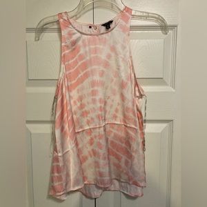 Buffalo David Bitton Pink and White Tie Dye tank - M